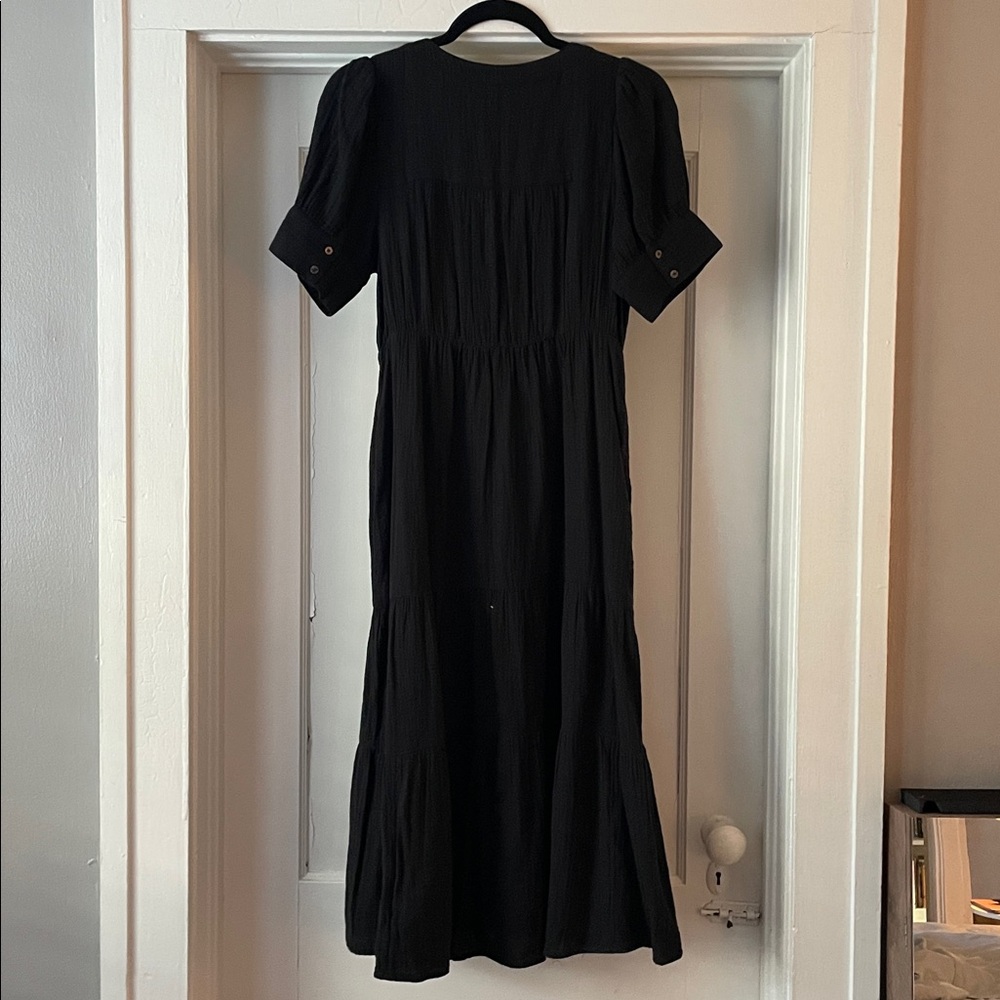 Madewell Lightspun Button Front Tiered Midi Dress | Size 2 | NWOT - Picture 3 of 5
